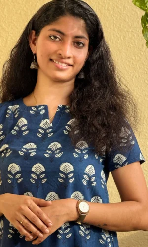 Women’s Cotton Short Kurti – Indigo Blue Hand Block Printed Casual Top