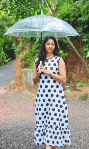 Black & White Polka Dot Kurti