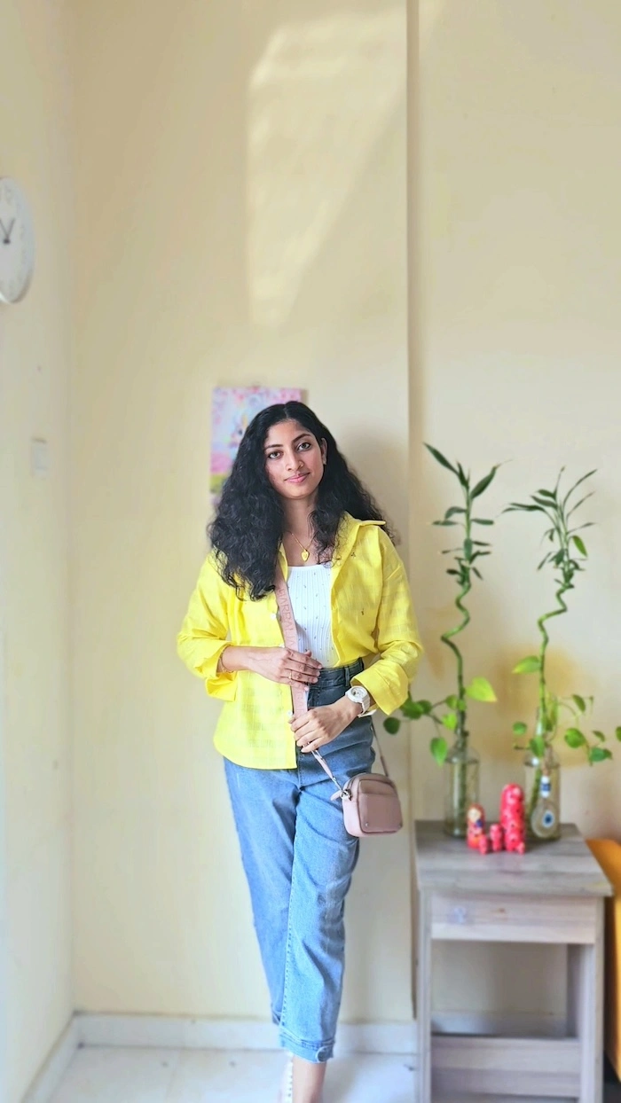 Yellow Cotton Casual Shirt for Women | Lightweight Summer Layer – MIRAY - Image 4