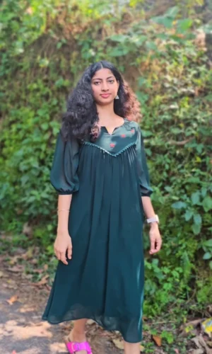 Bottle Green Soft Kurti for Women