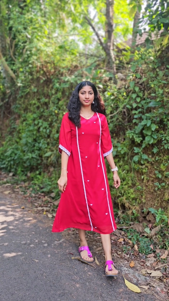 Red Georgette Kurti for Women