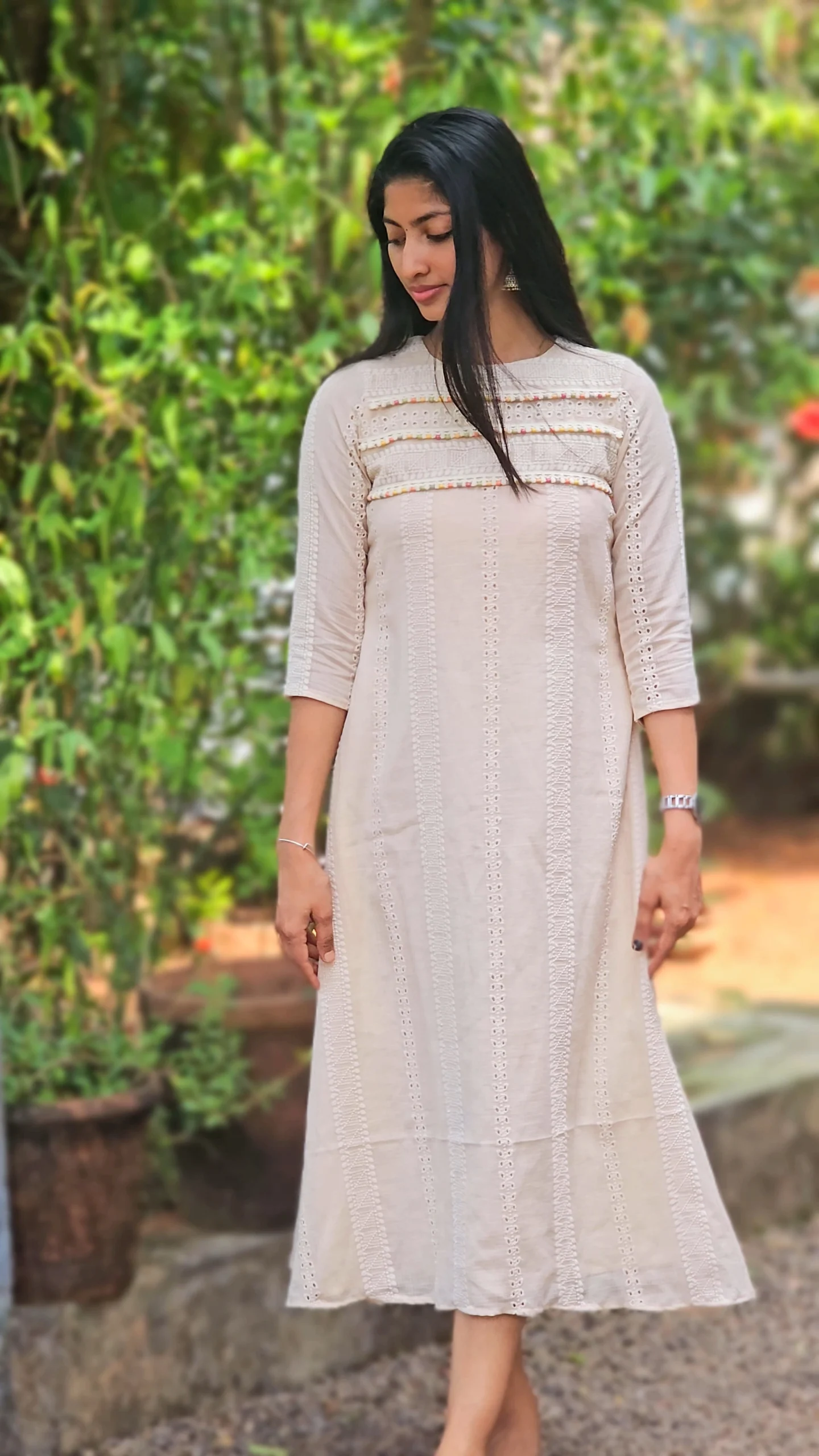 Pure Cotton Kotta Kurti with Lace Detailing - Image 3