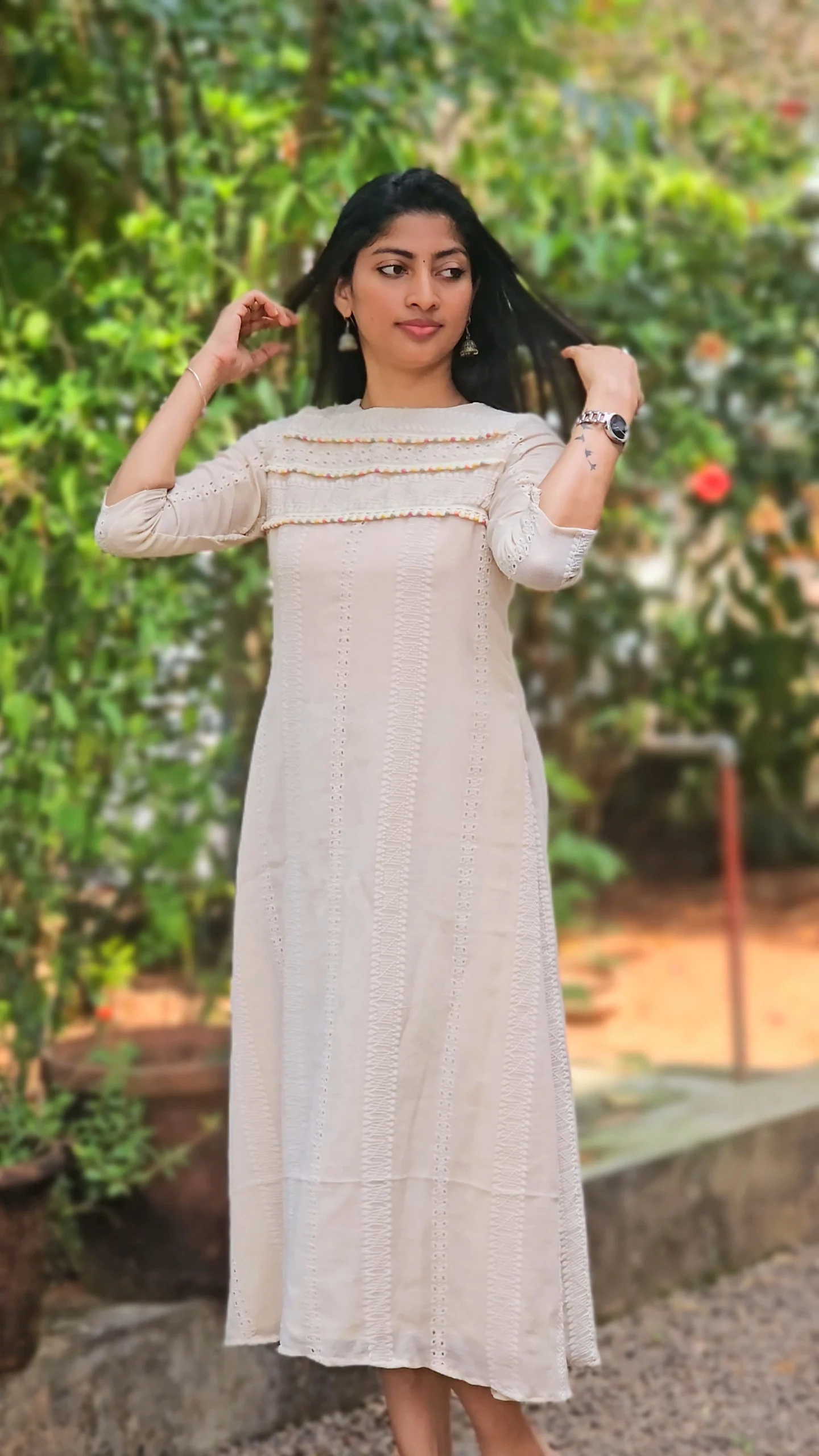 Pure Cotton Kotta Kurti with Lace Detailing - Image 2