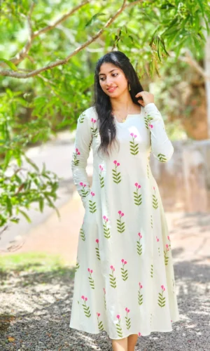 Pink Blossom Premium Cotton Kurti