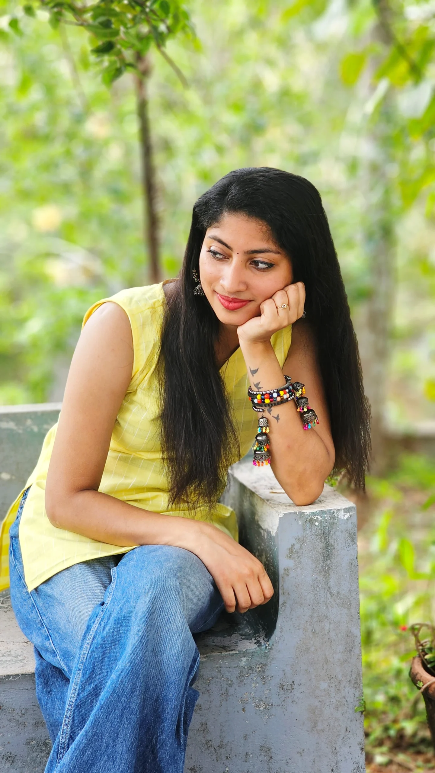 Yellow Checkered Cotton Short Kurti - Image 5