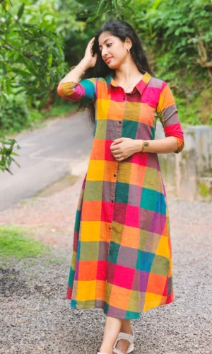 Madras Kattam Shirt Dress