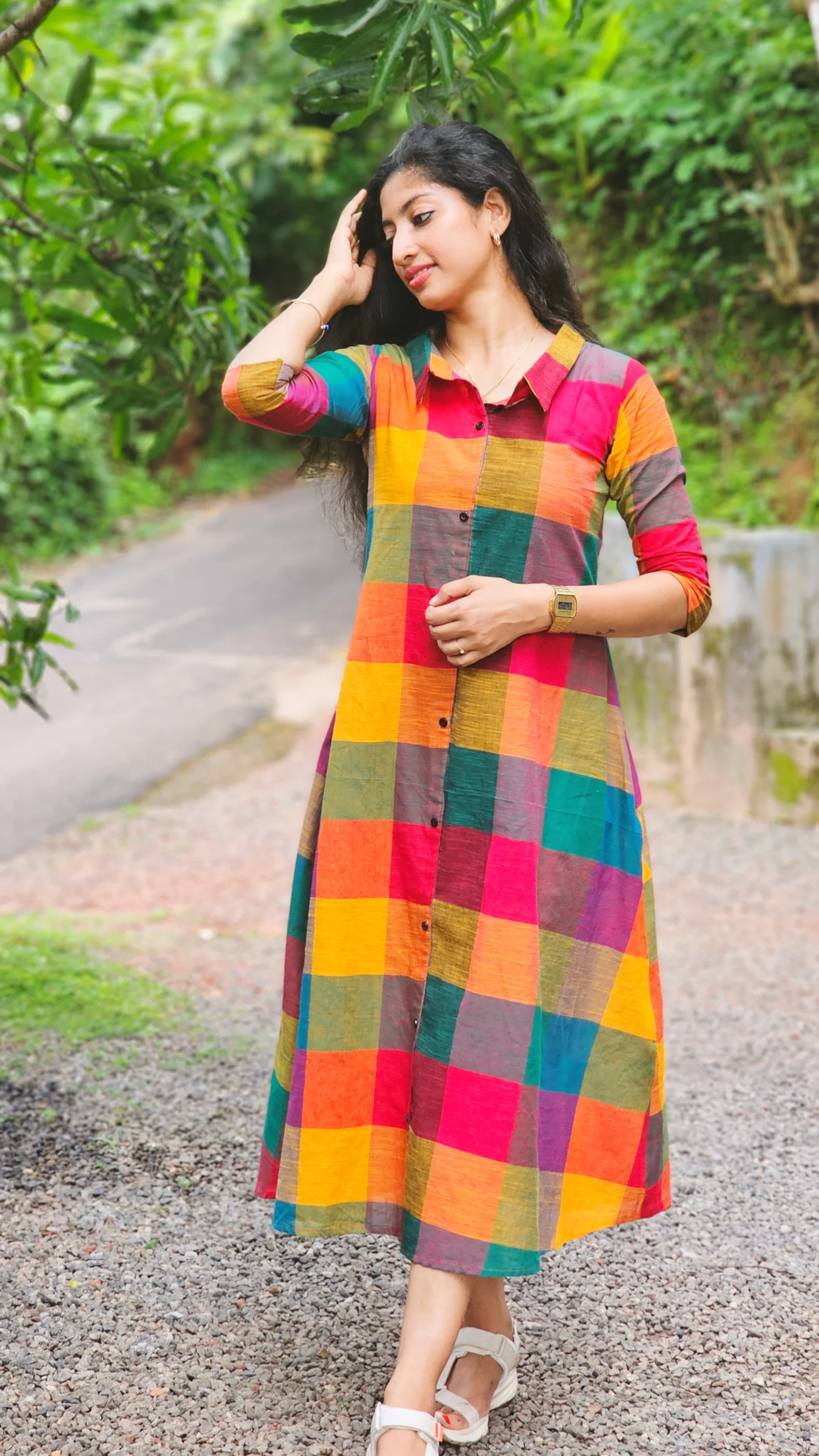 Madras Kattam Shirt Dress