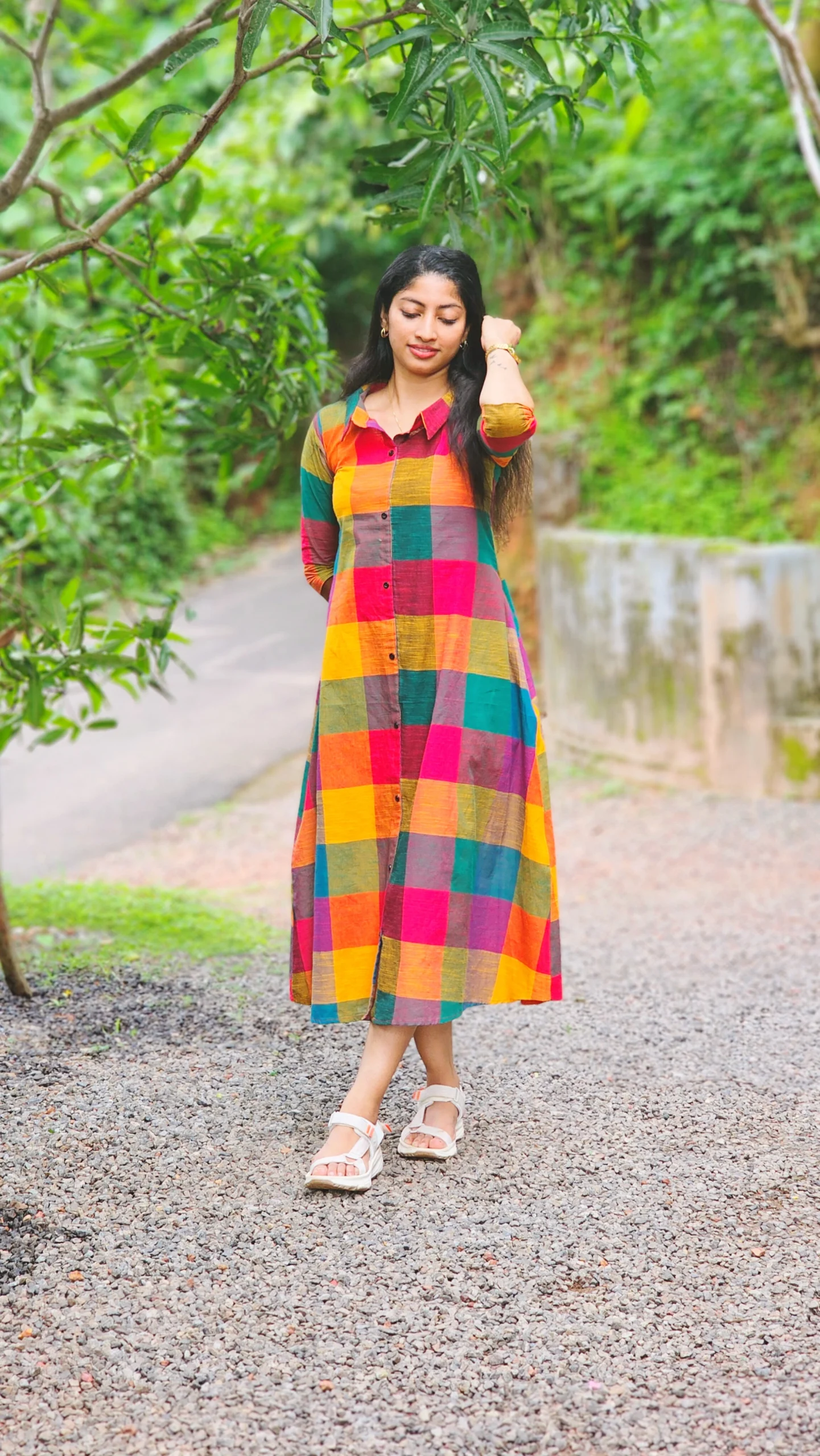 Madras Kattam Shirt Dress - Image 3