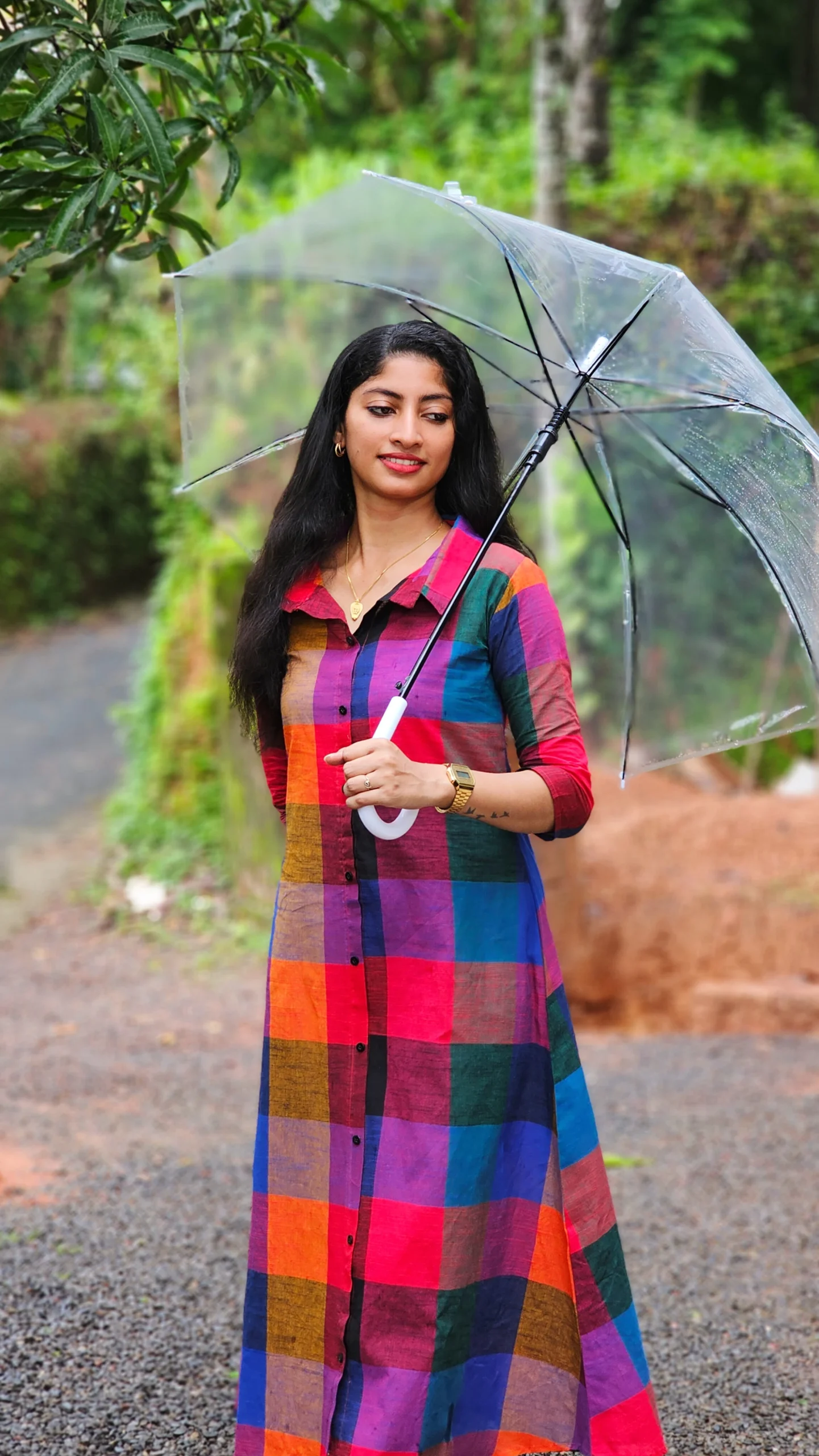 Madras Checks Shirt Dress - Image 4
