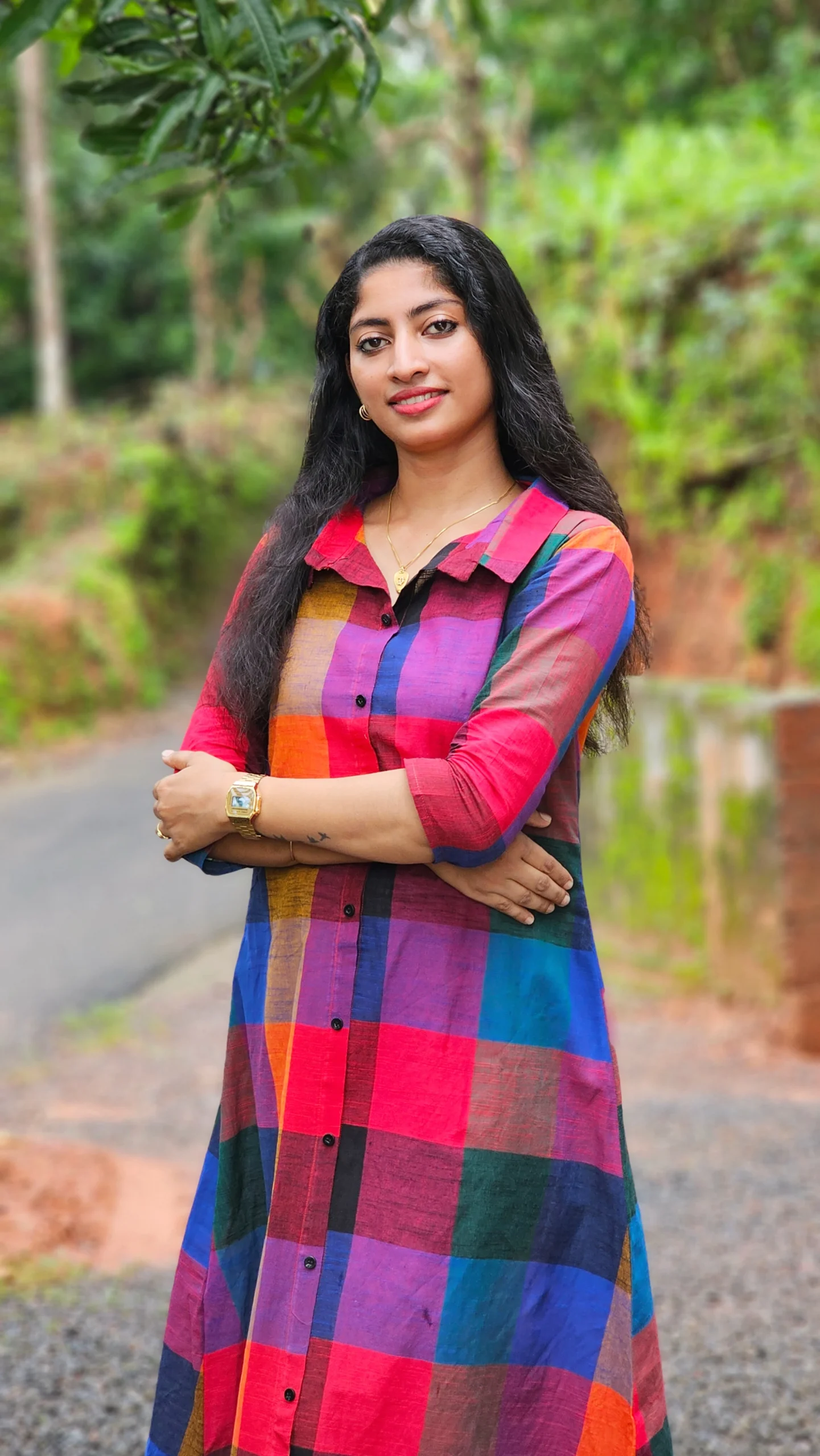 Madras Checks Shirt Dress - Image 3