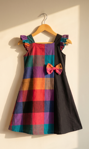 Madras Check Frock for Baby Girls and Kids