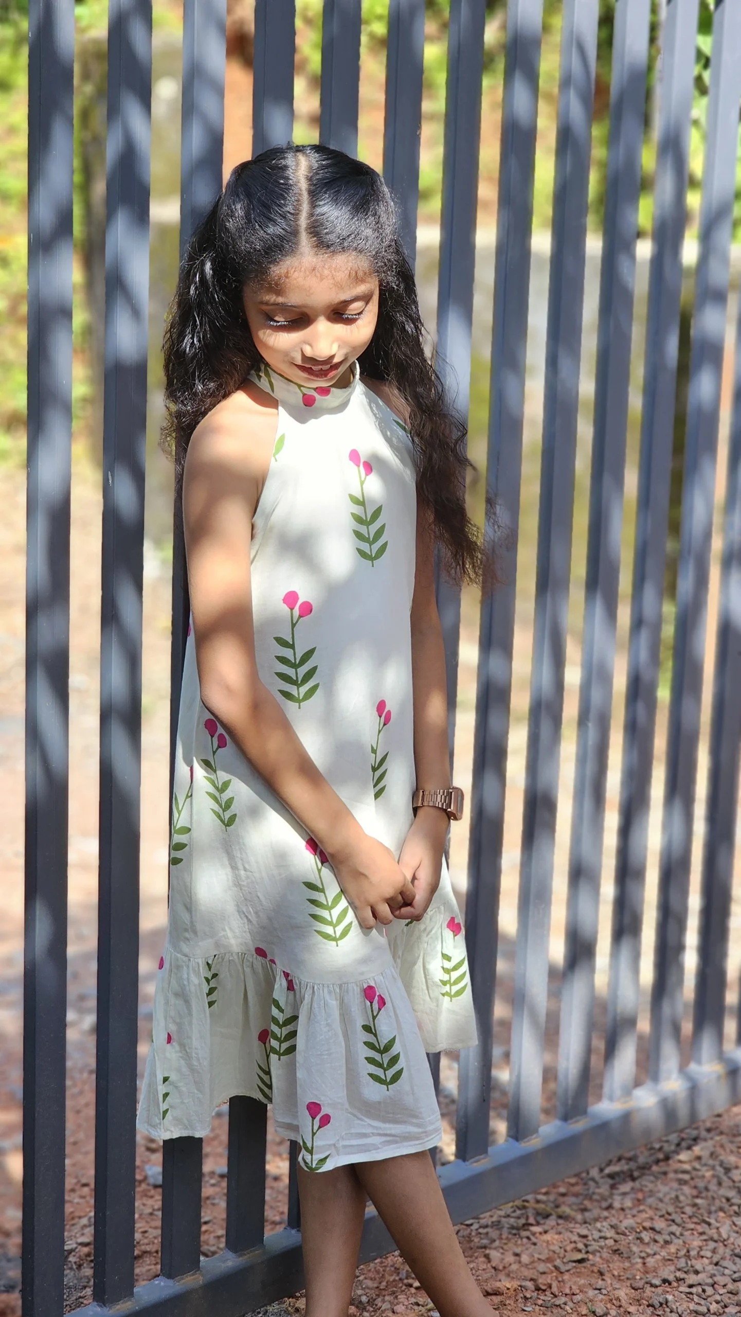 Pink Blossom Kids Frock - Image 3