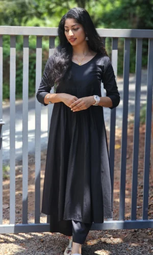 Black Cotton Co Ord Set For Women